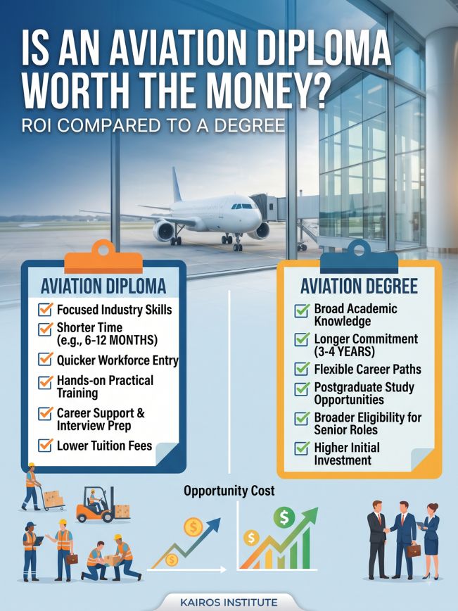 Is an Aviation Diploma Worth the Money? ROI Compared to a Degree