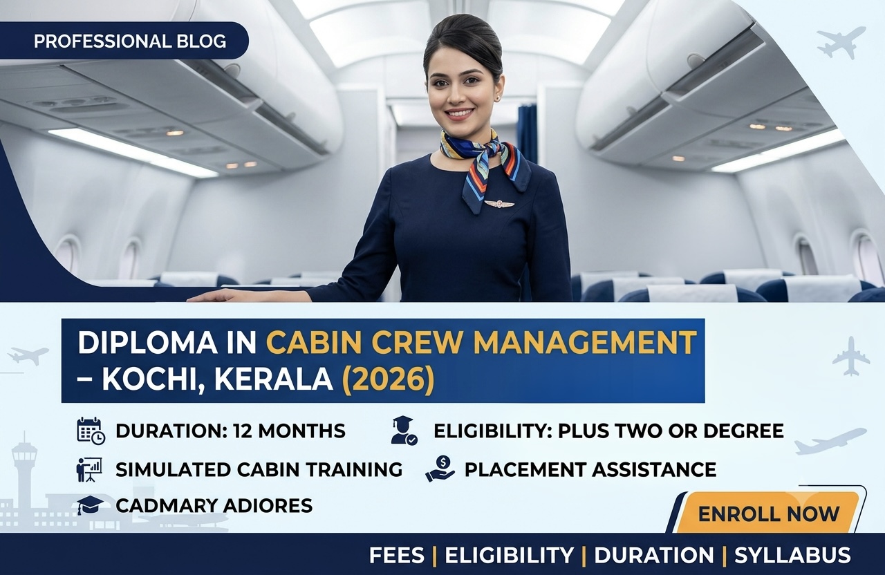 Diploma in Cabin Crew Management Course in Kochi, Kerala: Fees, Eligibility, Duration & Syllabus (2026)