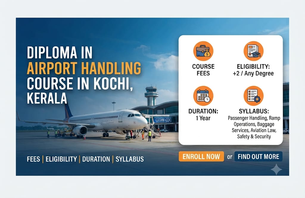Diploma in Airport Handling Course in Kochi, Kerala: Fees, Eligibility, Duration & Syllabus